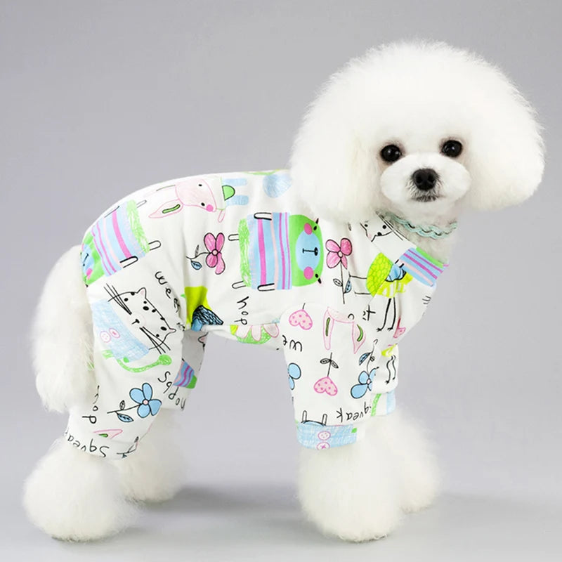 Cute printed Pajamas for small dogs