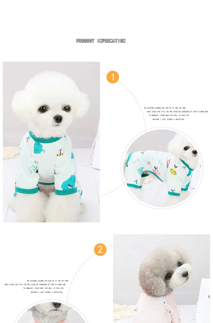Cute printed Pajamas for small dogs