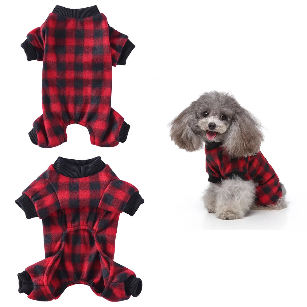 Fleece Winter Pajamas for Small Dogs