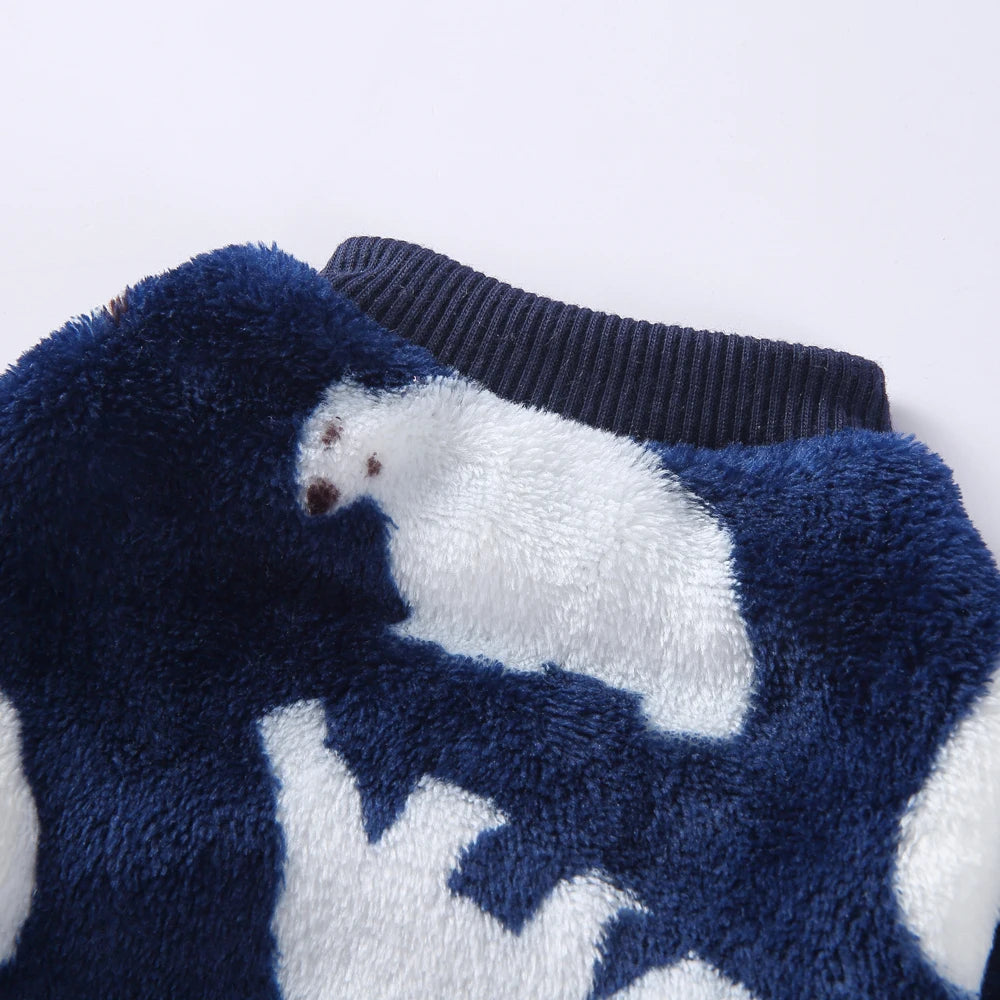 Fleece Winter Pajamas for Small Dogs