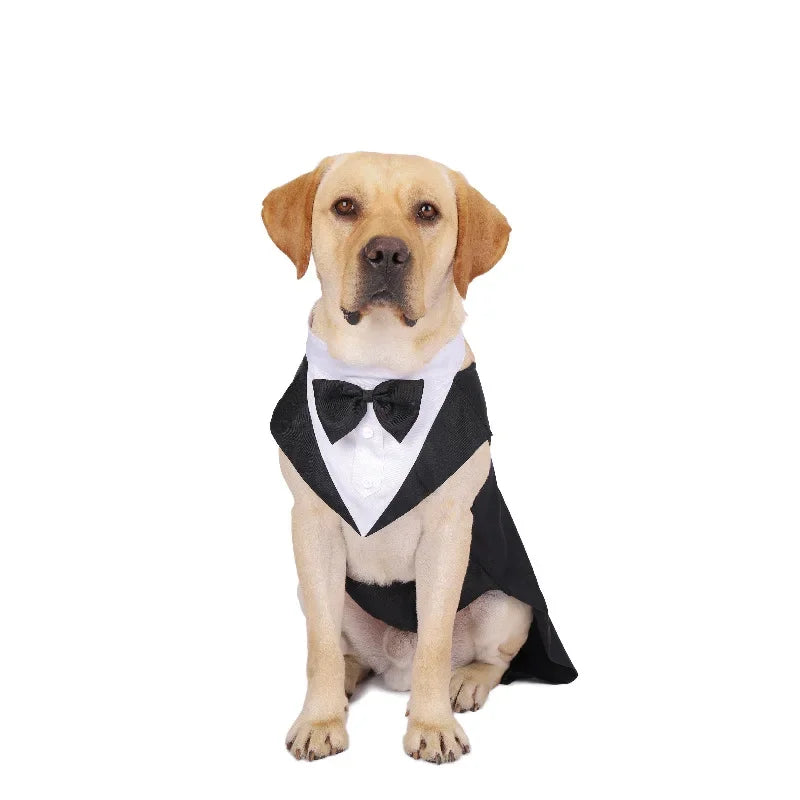Dog Formal Tuxedo Suit | Holiday Gear Collection | Wedding & Evening Wear with Bow Tie