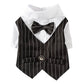 Dog Gentleman Suit | Holiday Gear Collection | Striped Bow Tie Shirt