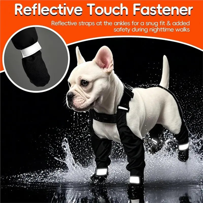 Large Dog Suspender Boots, Rain Boots,Waterproof Snow Pants, Paw Protectors
