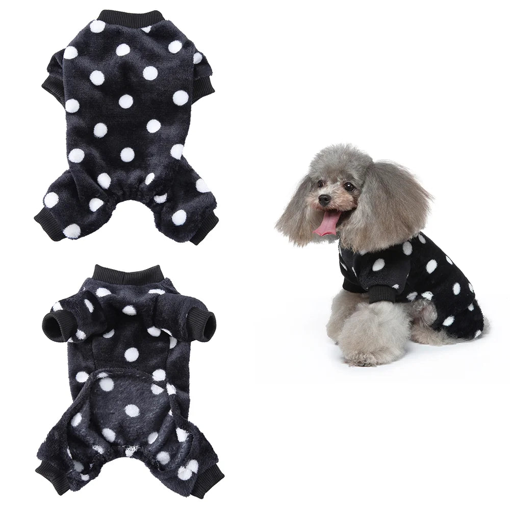 Fleece Winter Pajamas for Small Dogs