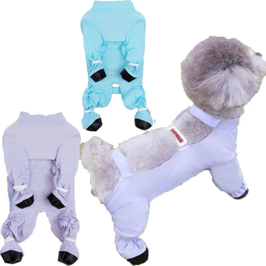 Waterproof rain?dust pants with shoes for Small dogs