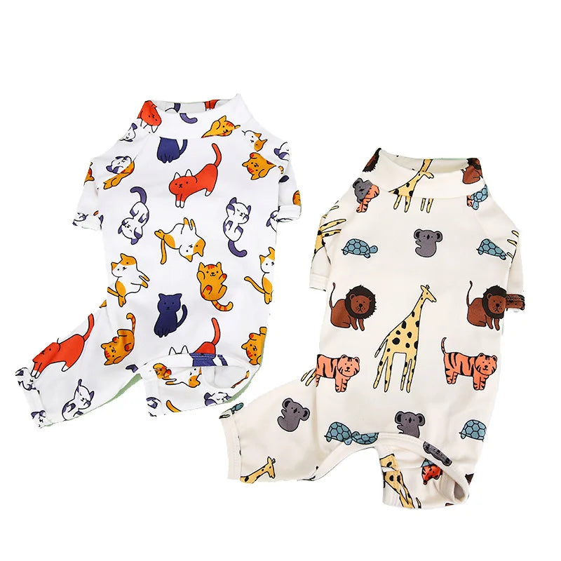 Cute printed Pajamas for small dogs
