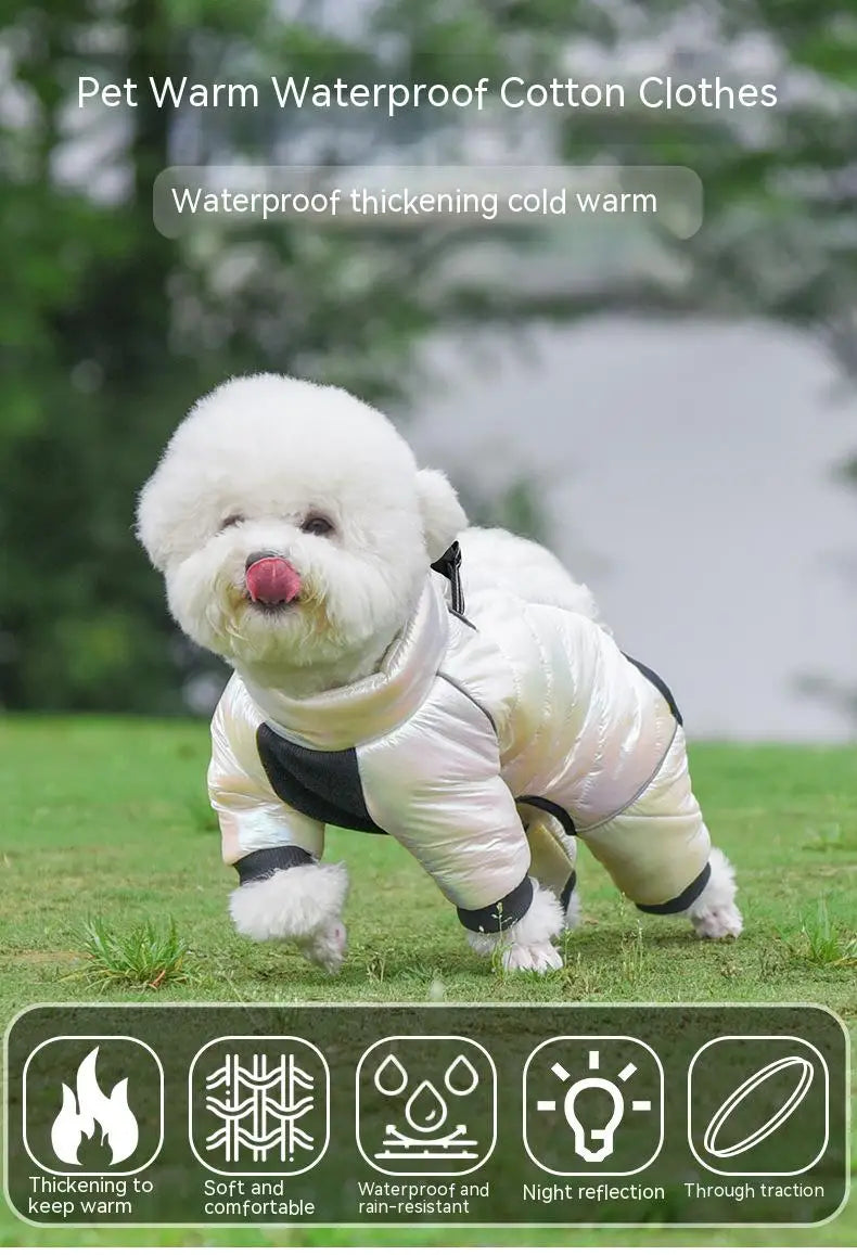 Warm Winter Jumpsuit Waterproof and Reflective for small dogs