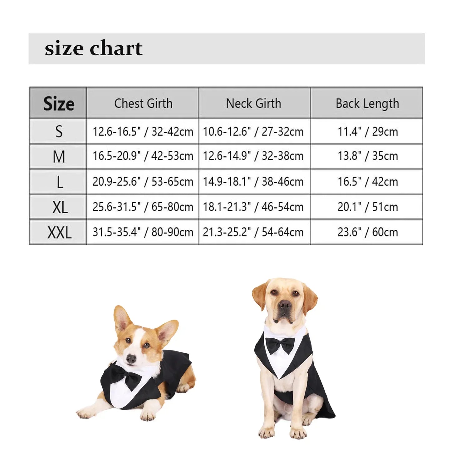 Dog Formal Tuxedo Suit | Holiday Gear Collection | Wedding & Evening Wear with Bow Tie