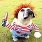 Dog Funny Halloween Costume | Holiday Gear Collection | Comical Knife-Holding Outfit