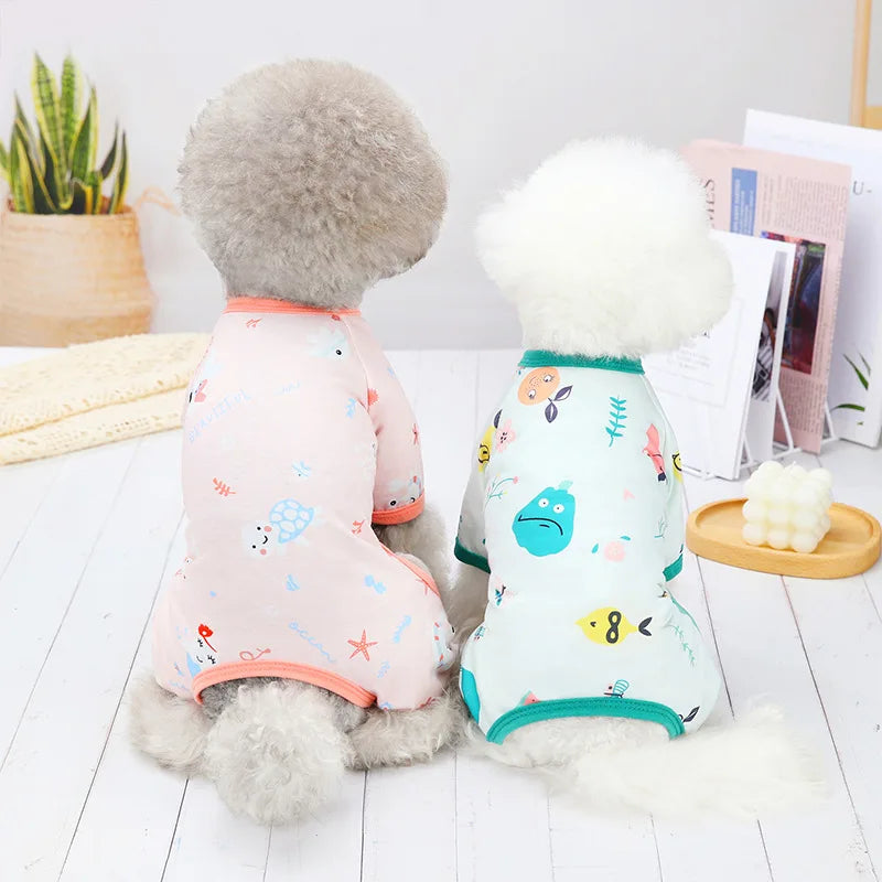 Cute printed Pajamas for small dogs