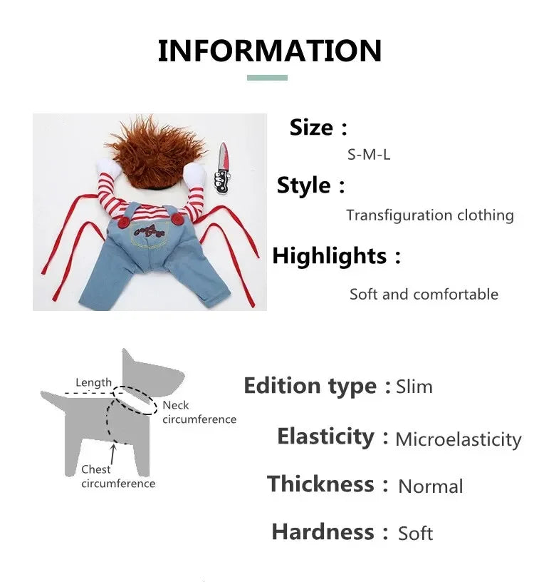 Dog Halloween Cosplay Party Dress | Holiday Gear Collection | Festival Outfit