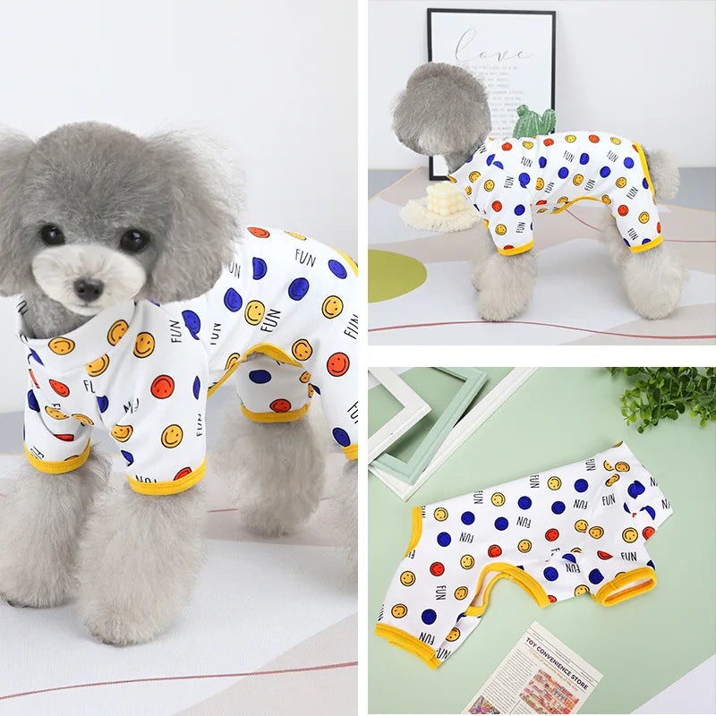 Cute printed Pajamas for small dogs