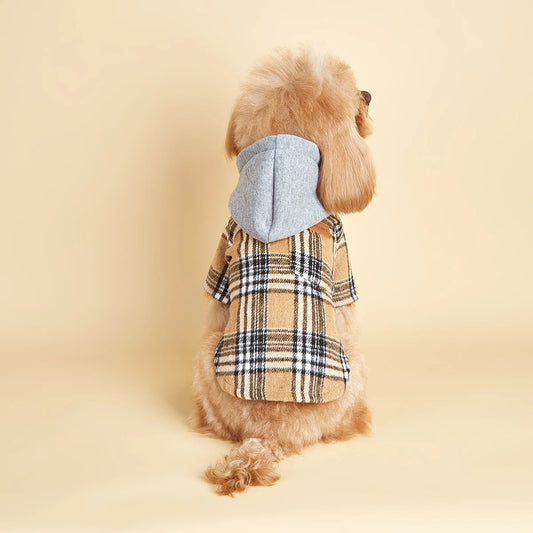 Dog Classic Plaid Hoodie with Pocket | Holiday Gear Collection | Soft Warm Sweatshirt