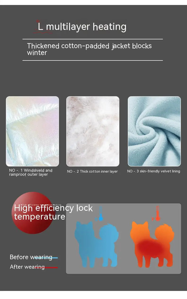 Warm Winter Jumpsuit Waterproof and Reflective for small dogs