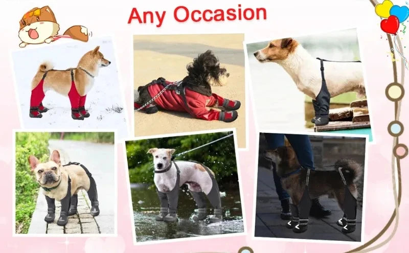 Dog Suspender Boots Anti-Slip&Fall Waterproof