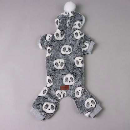 Plush Panda  Pajamas for Small Dogs
