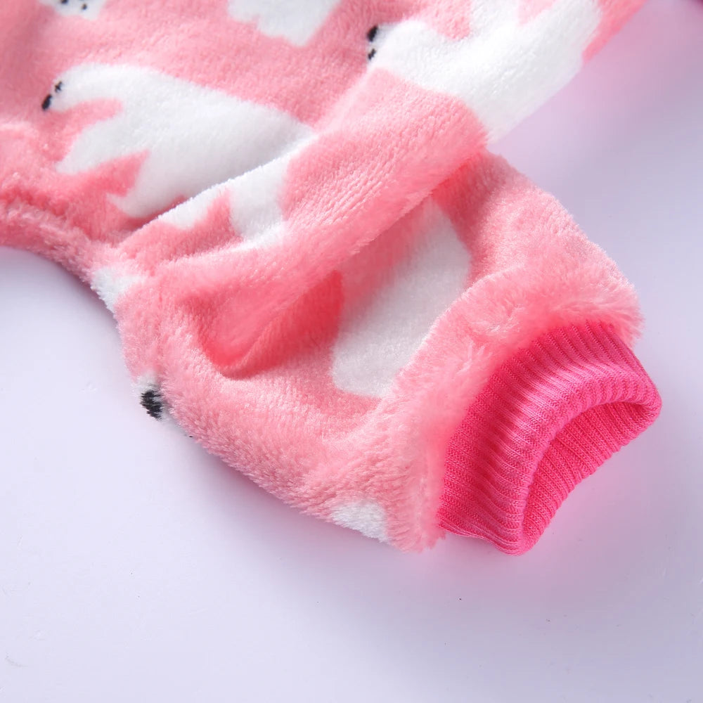 Fleece Winter Pajamas for Small Dogs