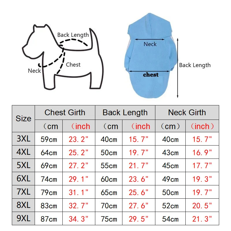 Adidog 3XL-9XL Large Dog Sweatshirt