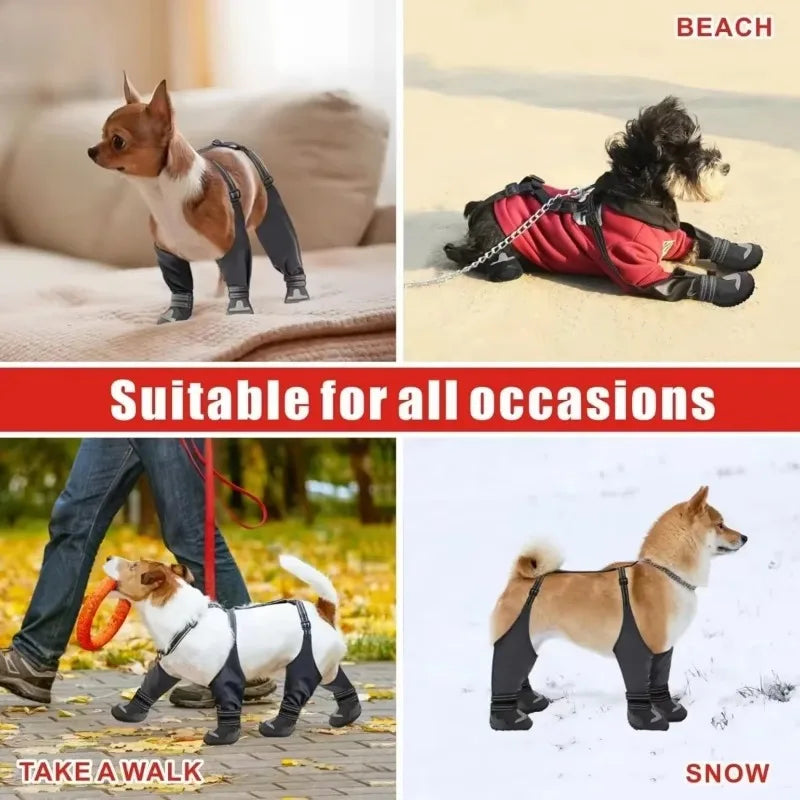 Dog Suspender Boots Anti-Slip&Fall Waterproof