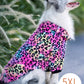 Leopard Print Fleece Winter Large Dog Sweater