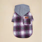 Dog Classic Plaid Hoodie with Pocket | Holiday Gear Collection | Soft Warm Sweatshirt