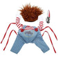 Dog Funny Halloween Costume | Holiday Gear Collection | Comical Knife-Holding Outfit
