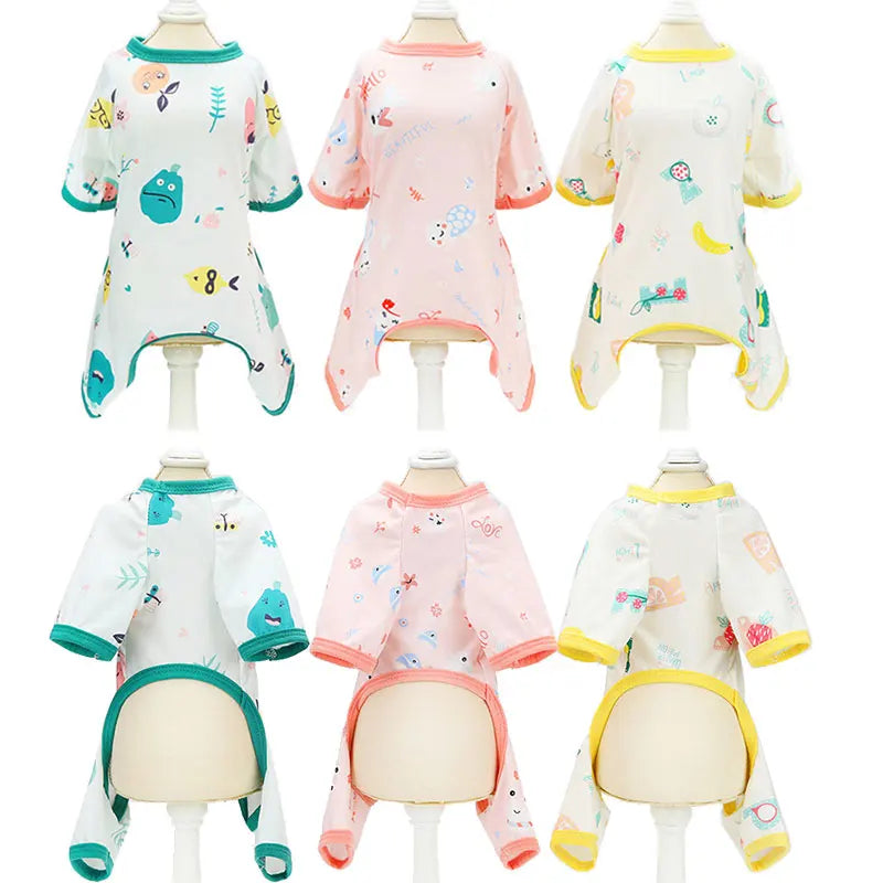 Cute printed Pajamas for small dogs