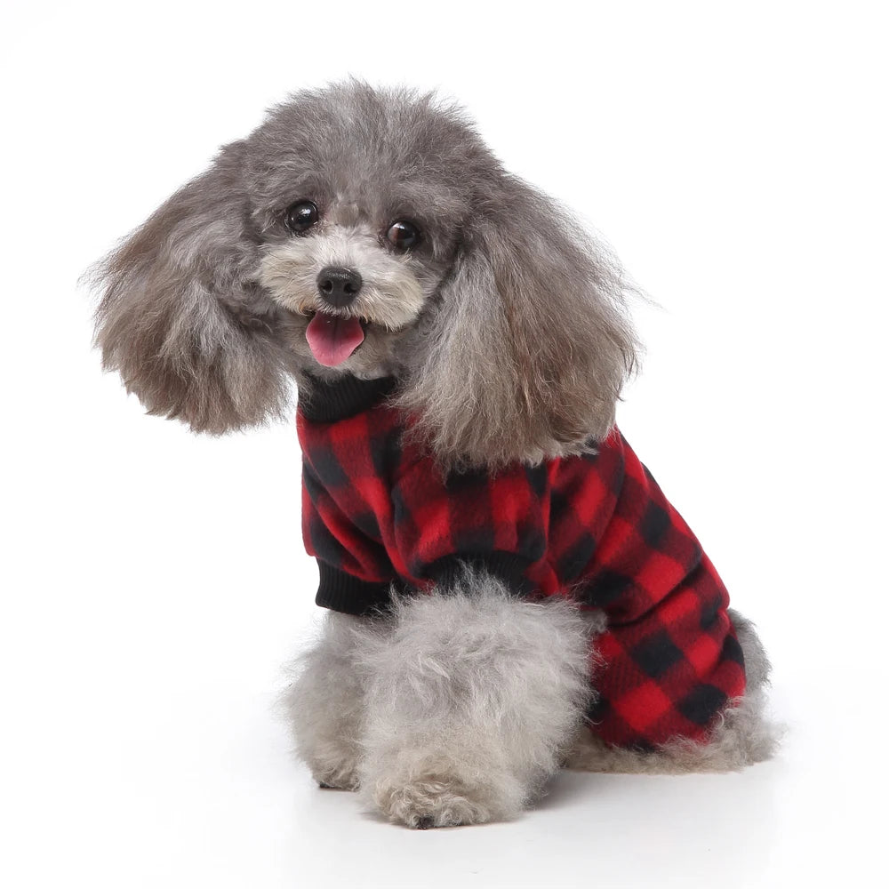 Fleece Winter Pajamas for Small Dogs