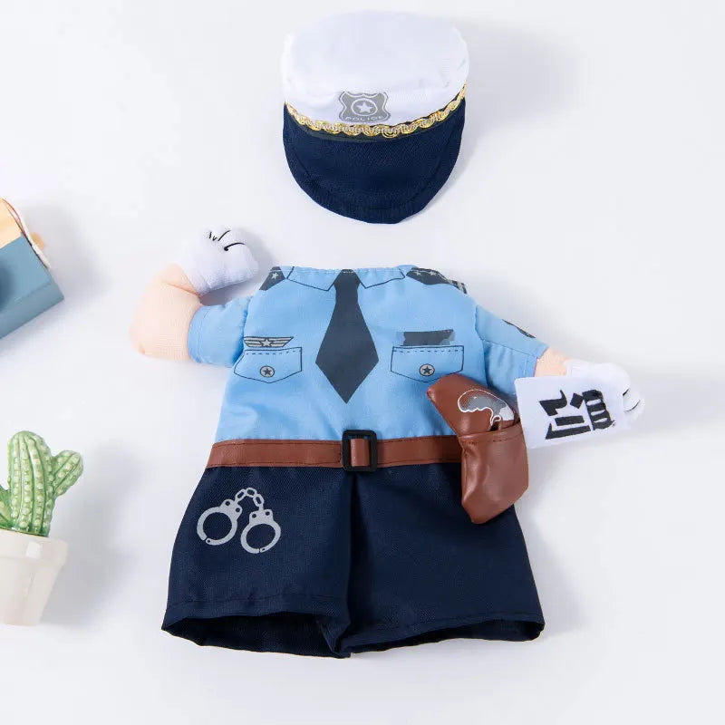Dog Police Officer Costume | Holiday Gear Collection | Halloween Outfit with Cap