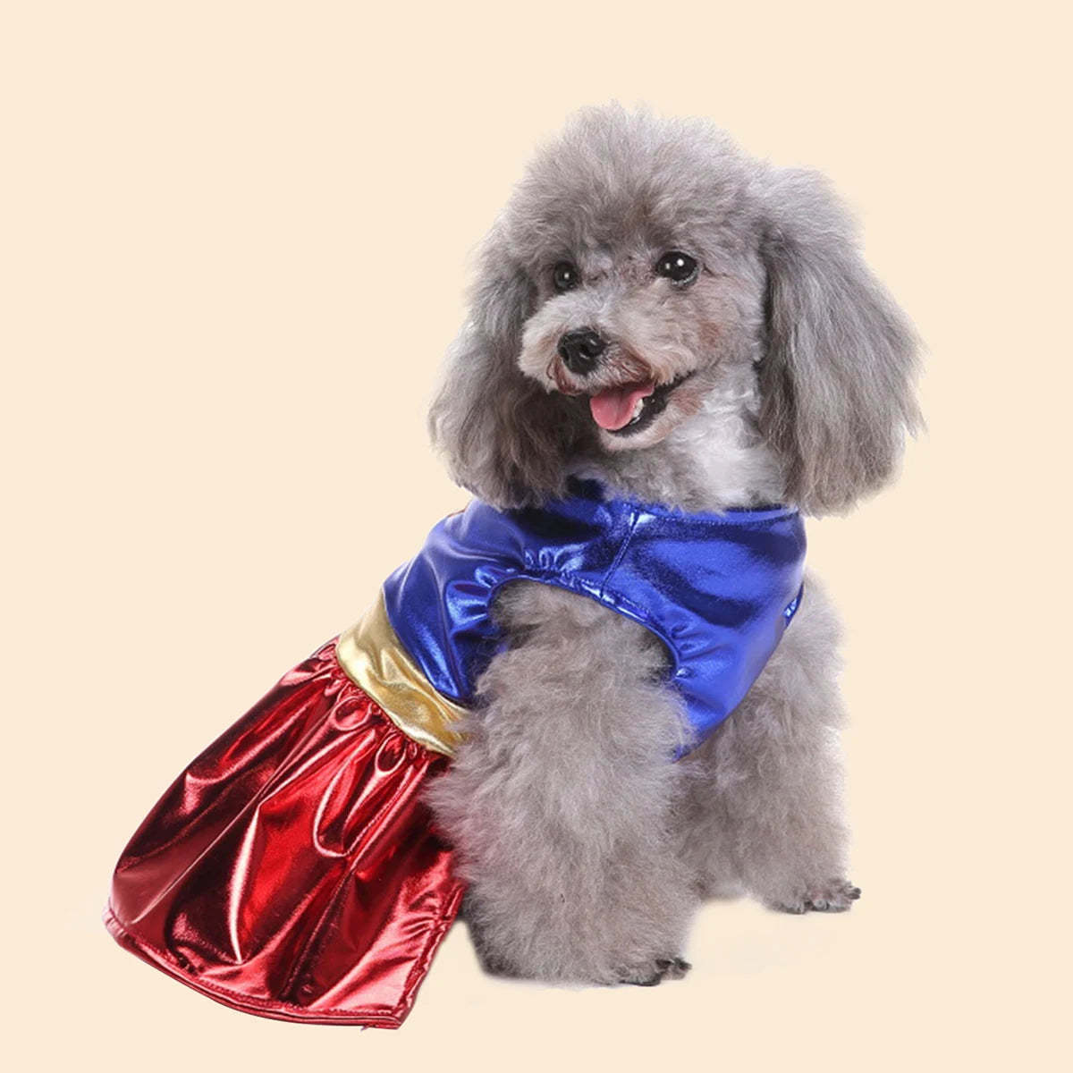 Dog Halloween Cosplay Dress | Holiday Gear Collection | Satin Pet Dress-Up Outfit