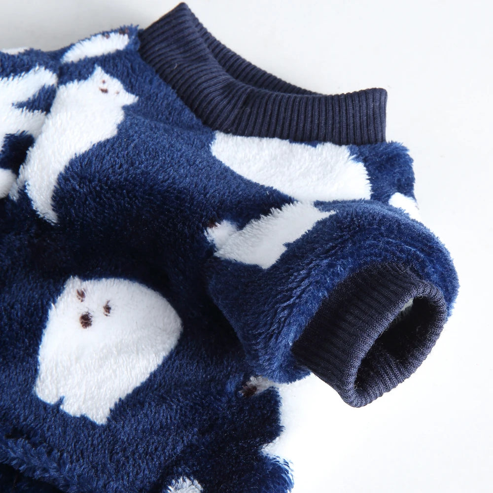 Fleece Winter Pajamas for Small Dogs