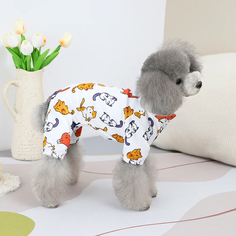 Cute printed Pajamas for small dogs
