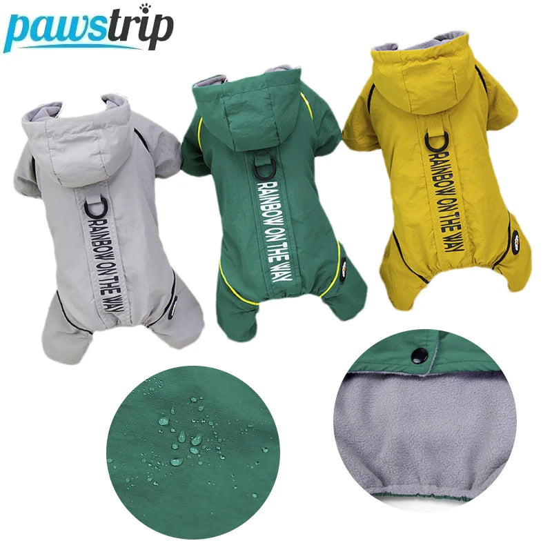 Rainbow on the way Winter Warm Dog Jumpsuit Waterproof for small dogs