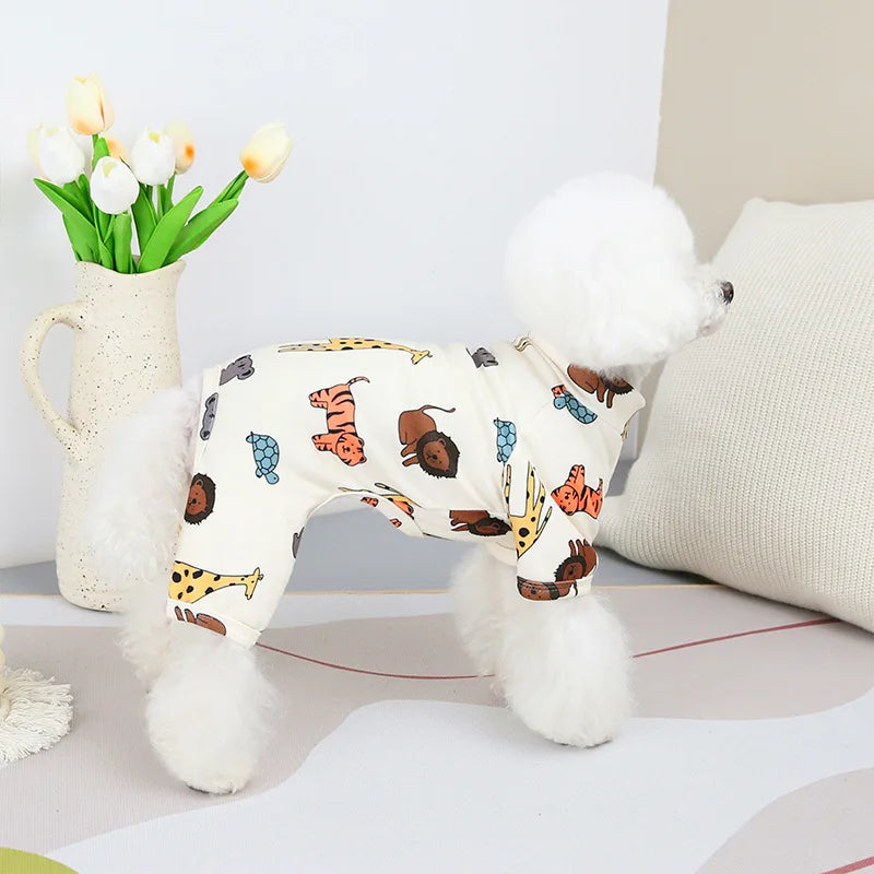 Cute printed Pajamas for small dogs