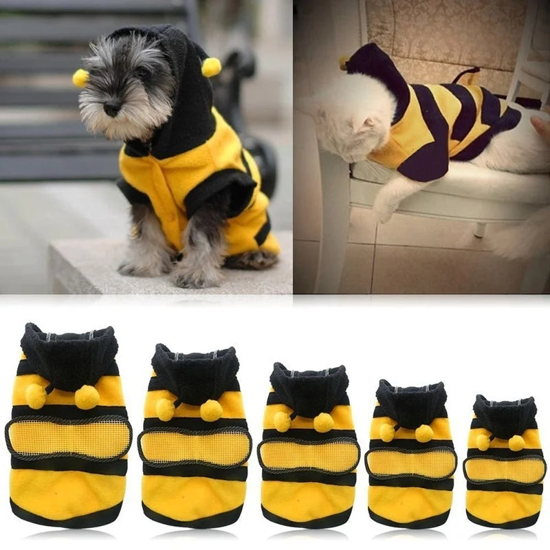 Dog Bee Halloween Hoodie | Holiday Gear Collection | Cute Fleece Cosplay Costume