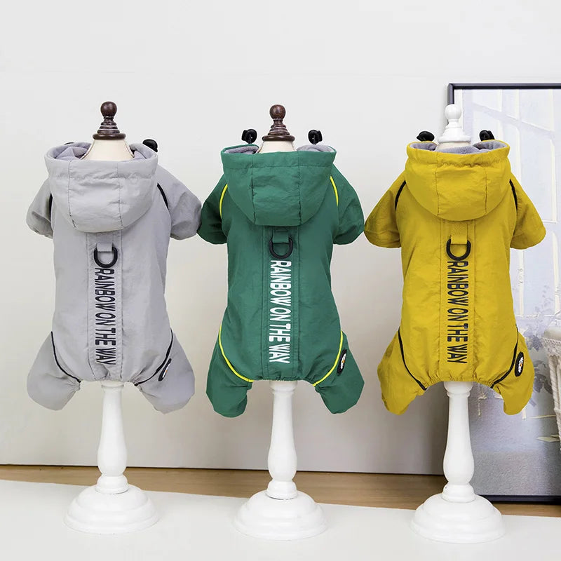 Rainbow on the way Winter Warm Dog Jumpsuit Waterproof for small dogs