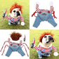 Dog Funny Halloween Costume | Holiday Gear Collection | Comical Knife-Holding Outfit