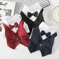 Dog Gentleman Suit | Holiday Gear Collection | Striped Bow Tie Shirt