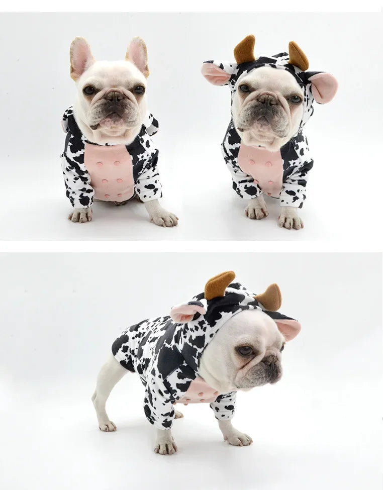 Cow and Pig Outfit for small and Medium dogs cutie Pajamas