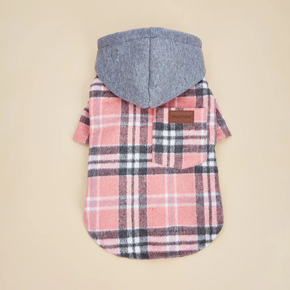 Dog Classic Plaid Hoodie with Pocket | Holiday Gear Collection | Soft Warm Sweatshirt