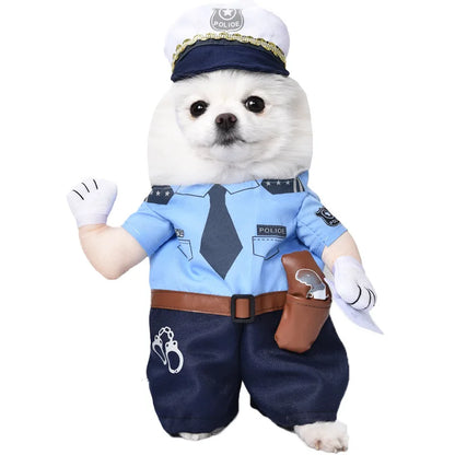 Dog Police Officer Costume | Holiday Gear Collection | Halloween Outfit with Cap