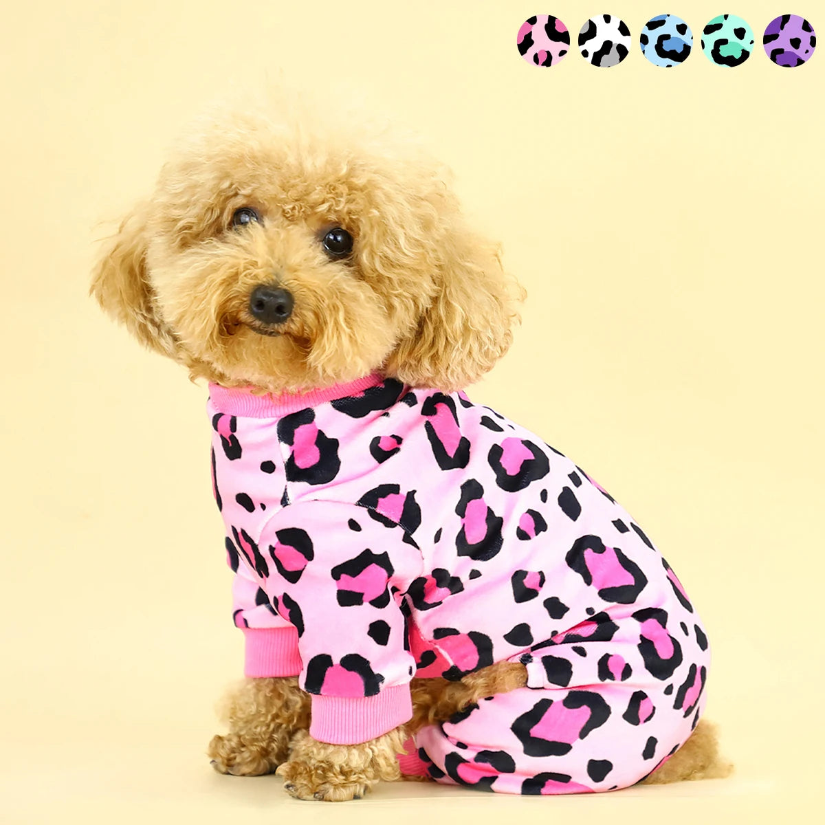 Leopard Print Dog Pajamas