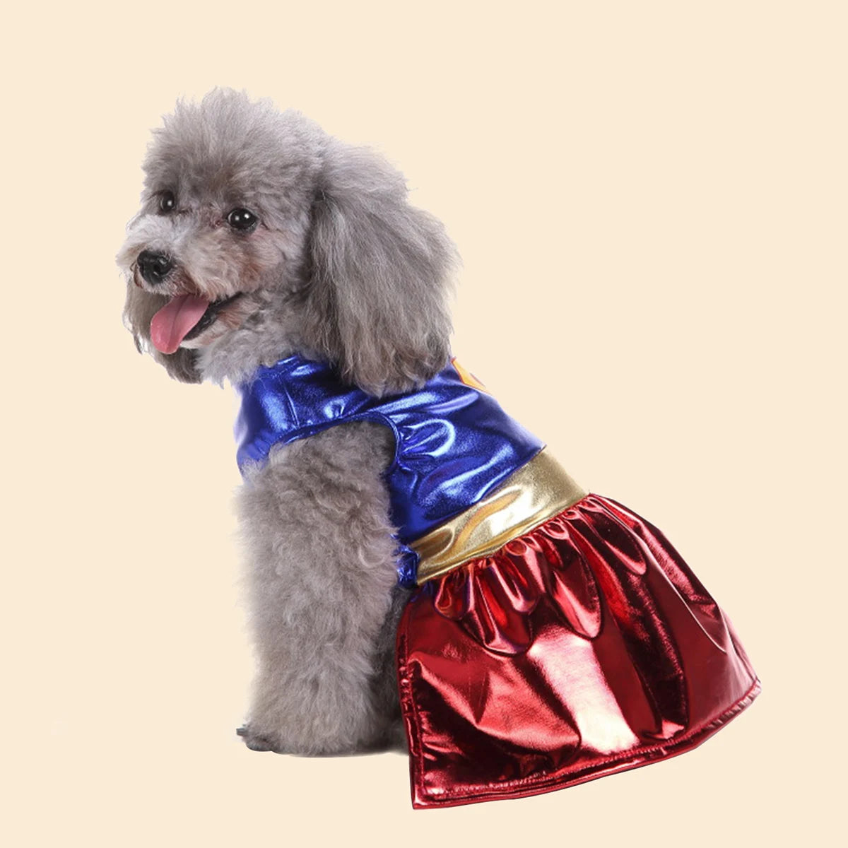 Dog Halloween Cosplay Dress | Holiday Gear Collection | Satin Pet Dress-Up Outfit