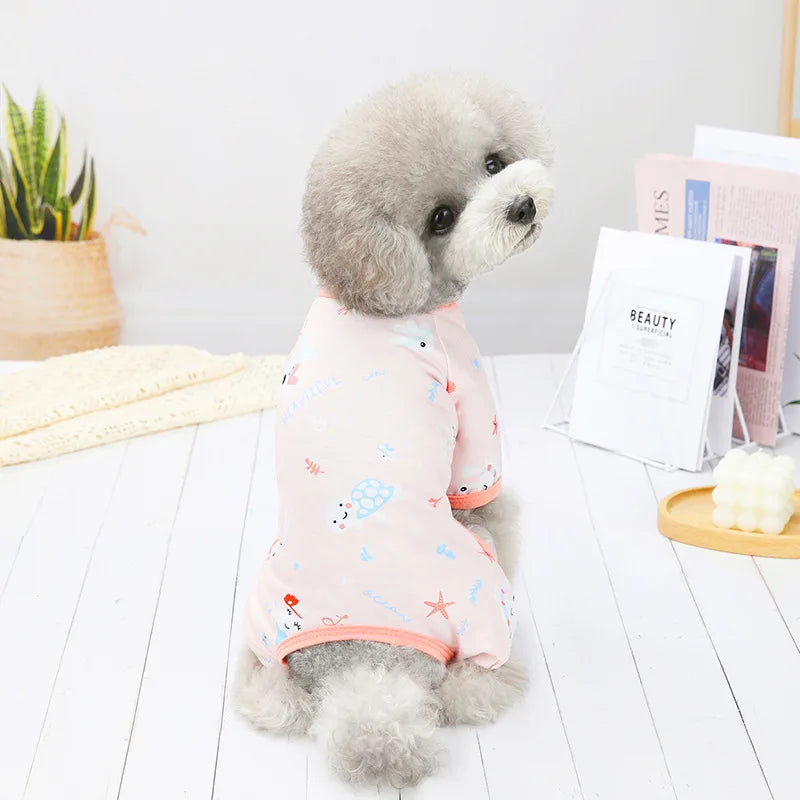 Cute printed Pajamas for small dogs