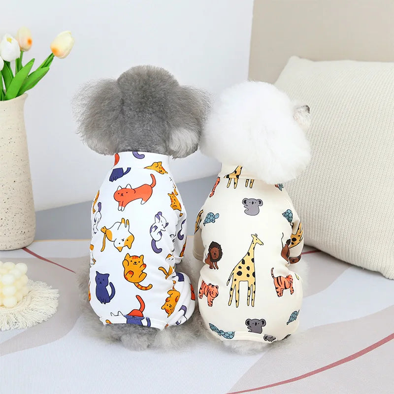 Cute printed Pajamas for small dogs
