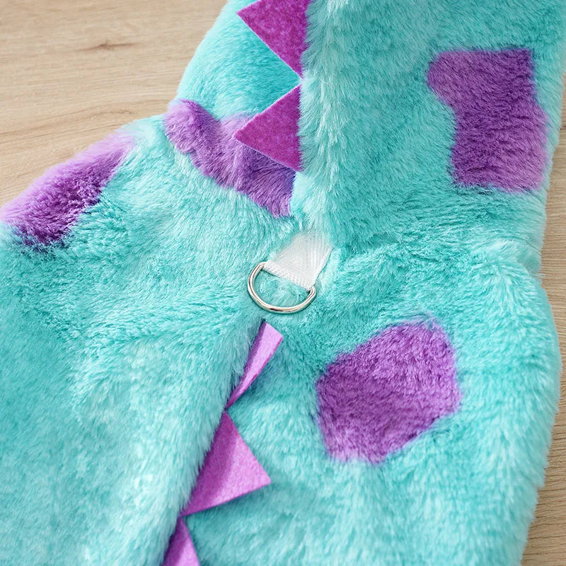 Dog Dinosaur Plush Hoodie | Holiday Gear Collection | Warm Autumn & Winter Sweater