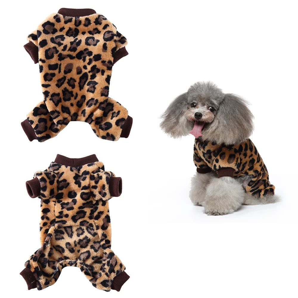 Fleece Winter Pajamas for Small Dogs