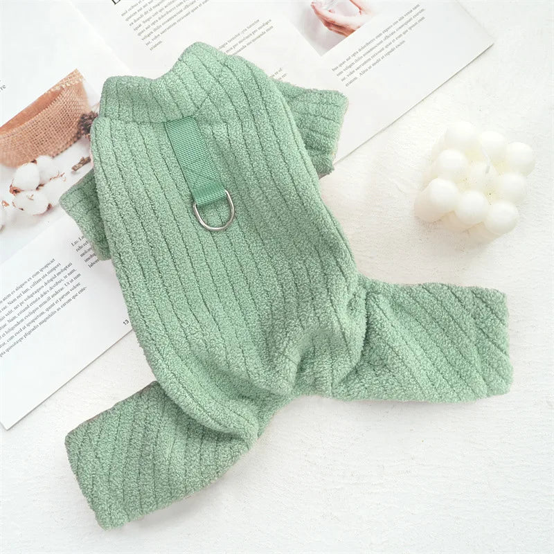 Winter Fleece Jumpsuit For Small Medium Dogs