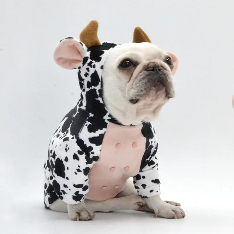 Cow and Pig Outfit for small and Medium dogs cutie Pajamas