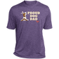 Proud Dog Dad Mens  Heather Performance Tee